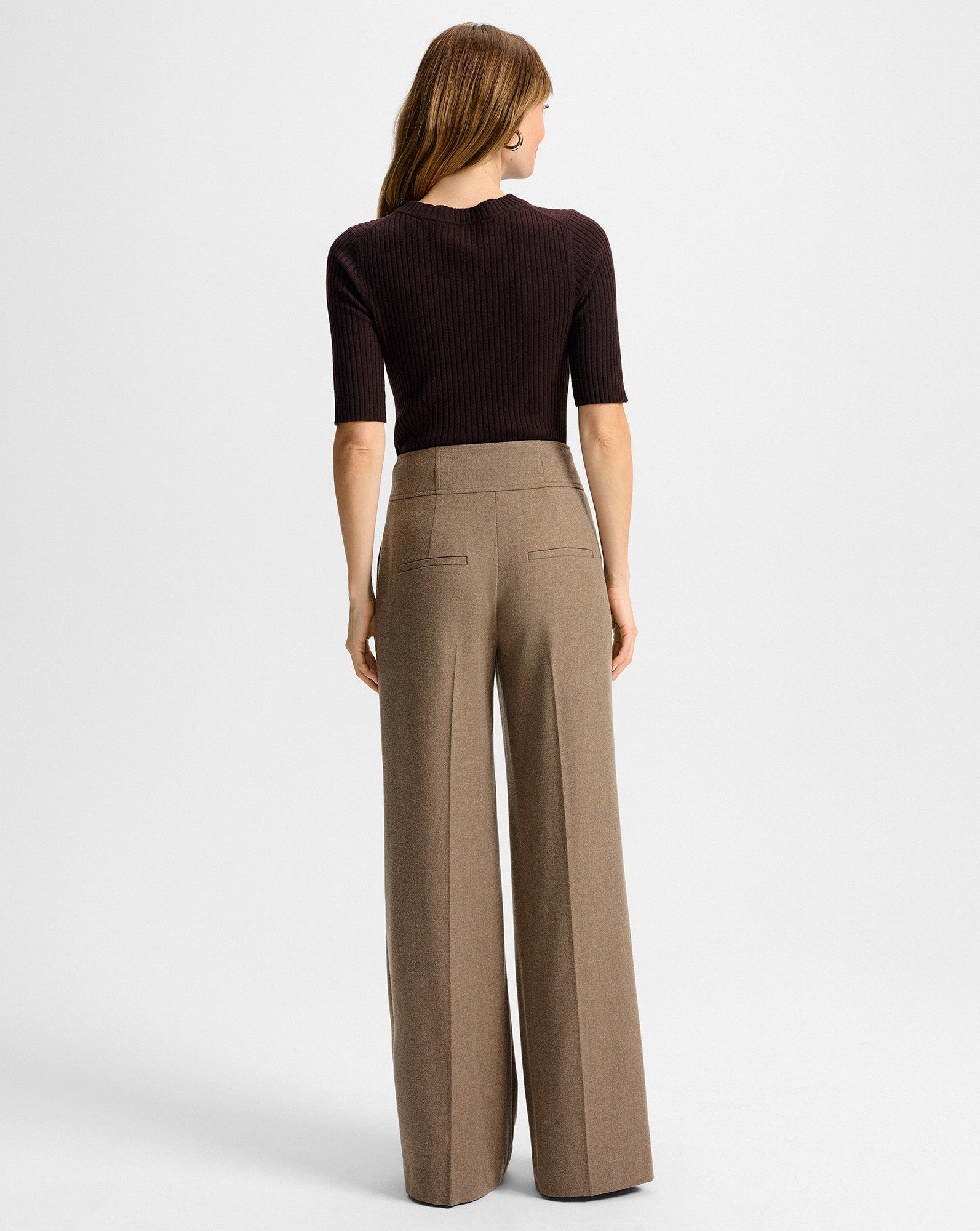 Veronica Beard Giovanna Wide-Leg Pant - Lichen Melange