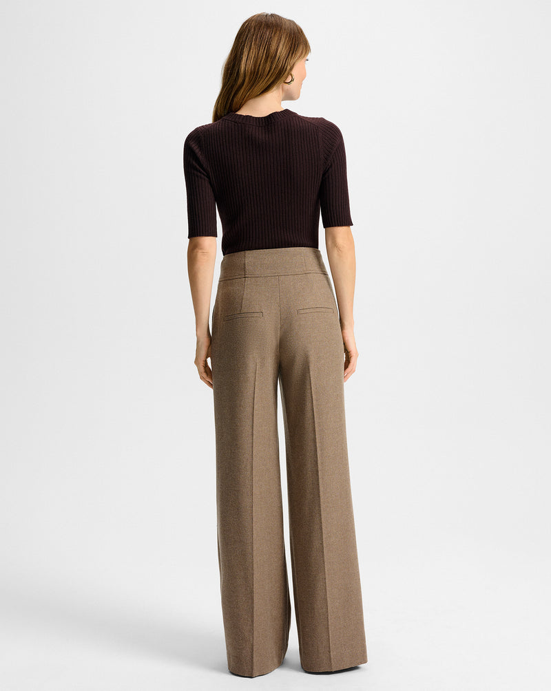 Veronica Beard Giovanna Wide-Leg Pant - Lichen Melange