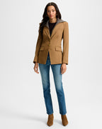 Veronica Beard Izara Wool Dickey Jacket - Dark Acorn