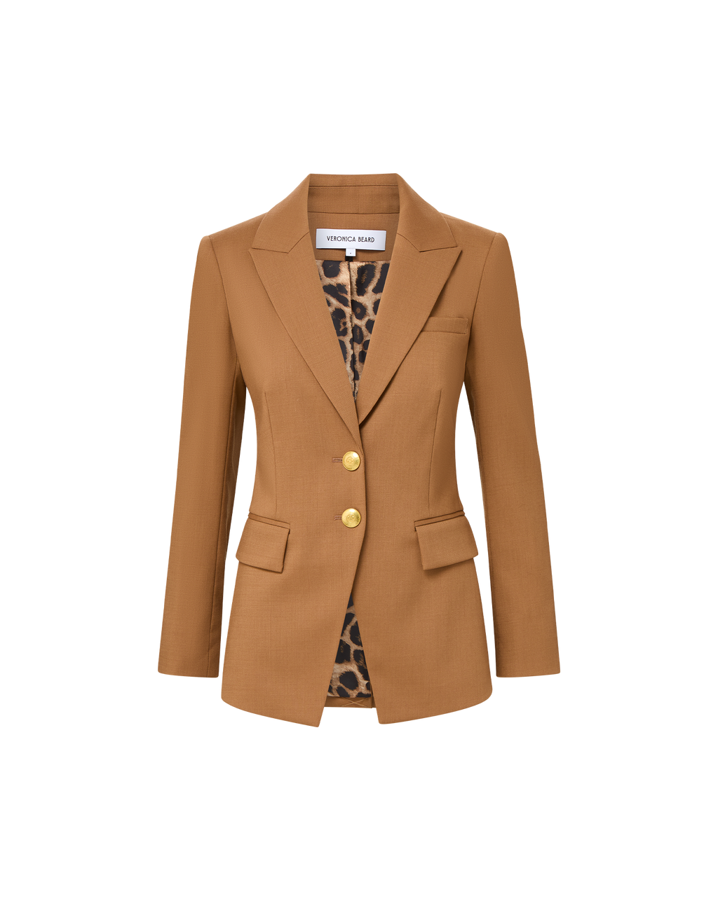 Veronica Beard Izara Wool Dickey Jacket - Dark Acorn