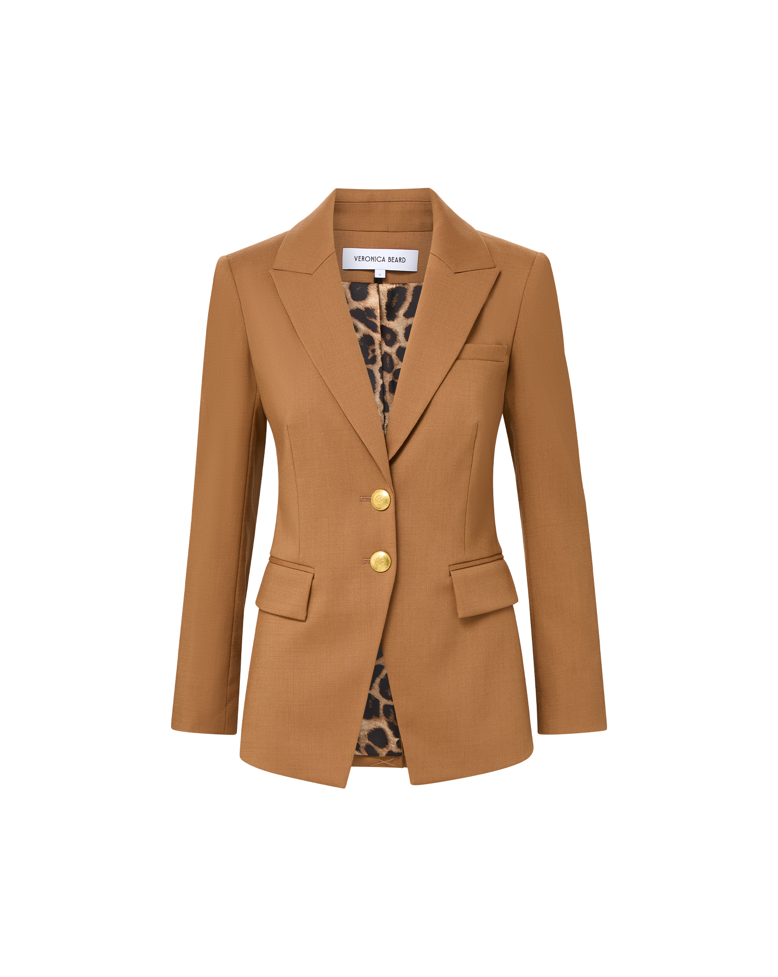 Veronica Beard Izara Wool Dickey Jacket - Dark Acorn