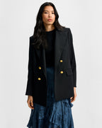 Veronica Beard Rhys Wool Dickey Jacket - Black