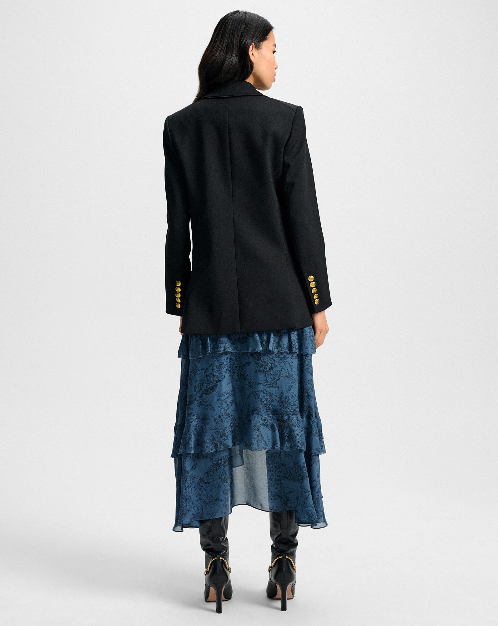 Veronica Beard Rhys Wool Dickey Jacket - Black