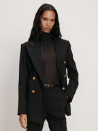 Veronica Beard Rhys Wool Dickey Jacket - Black