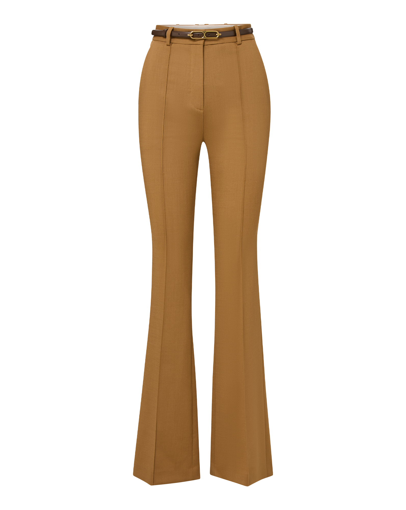 Veronica Beard Gracie Belted Flare Pant - Dark Acorn