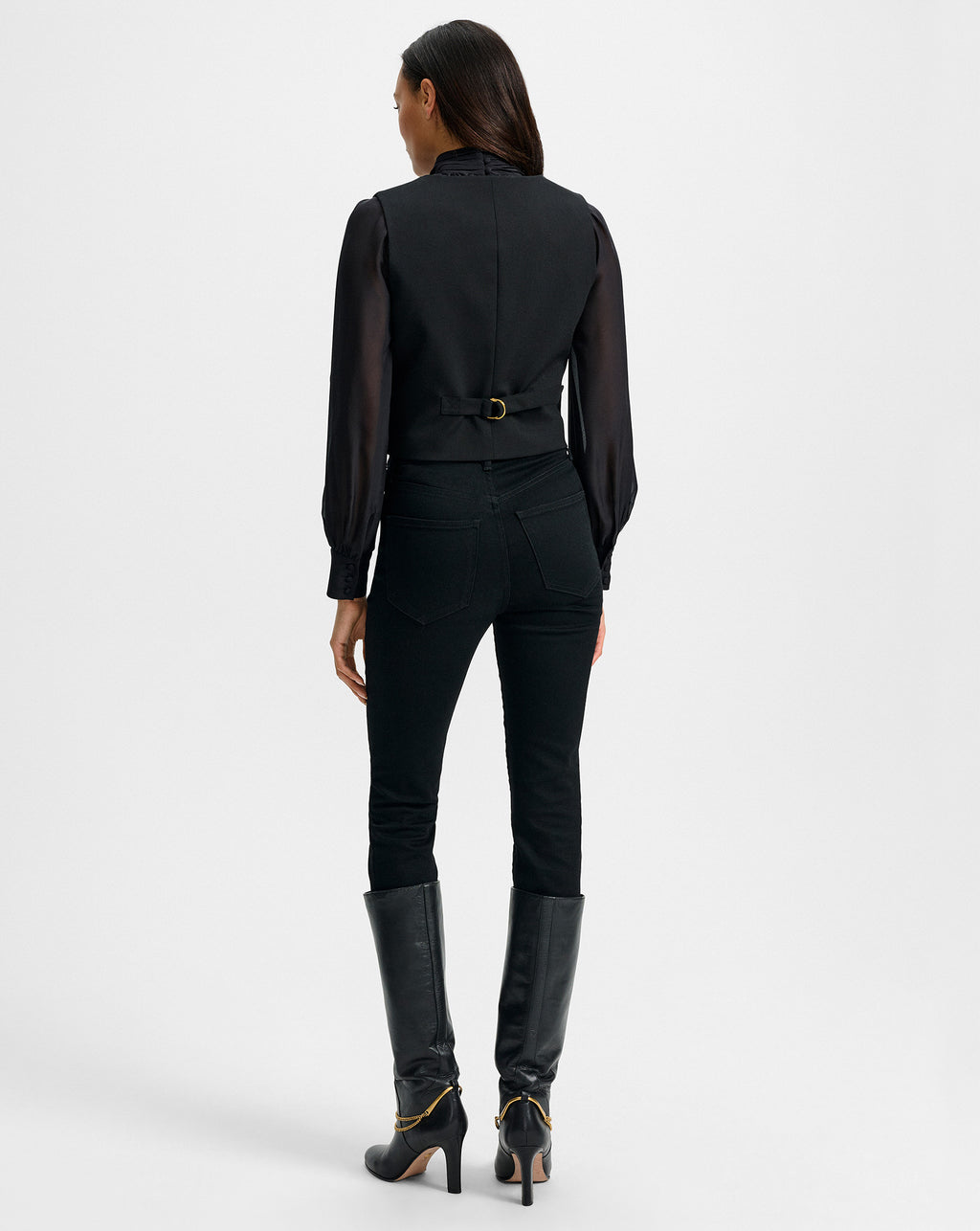Veronica Beard Morris Wool Vest - Black