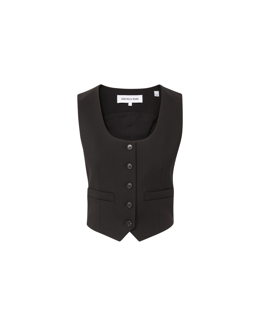 Veronica Beard Morris Wool Vest - Black