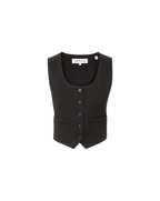 Veronica Beard Morris Wool Vest - Black