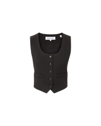 Veronica Beard Morris Wool Vest - Black