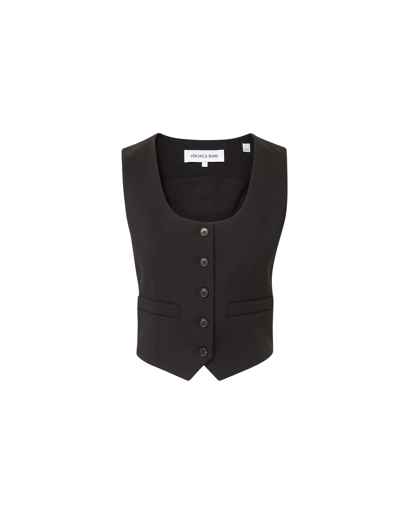 Veronica Beard Morris Wool Vest - Black