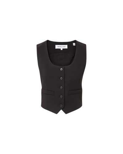 Veronica Beard Morris Wool Vest - Black