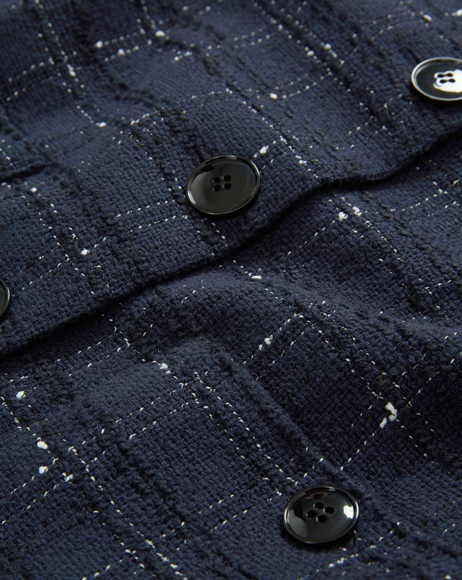 Veronica Beard Andrea Tweed Jacket - Navy/Off-White