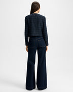 Veronica Beard Andrea Tweed Jacket - Navy/Off-White