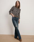 Veronica Beard Lyons Fringe Jacket - Navy Multi