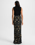 Veronica Beard Medina Floral-Embellished Maxi Skirt - Black