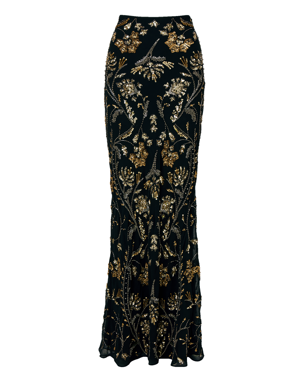 Veronica Beard Medina Floral-Embellished Maxi Skirt - Black