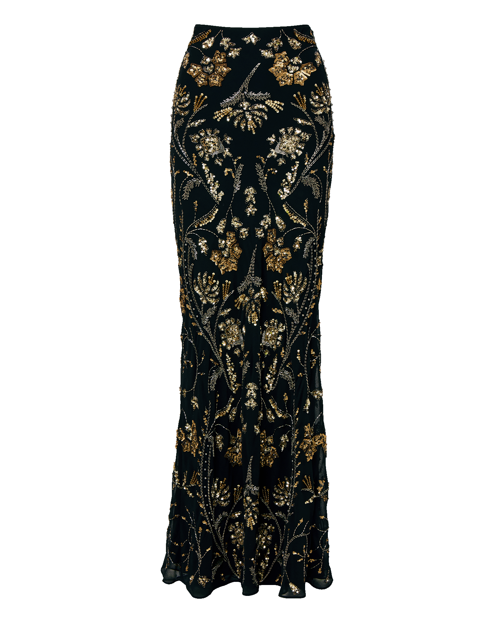 Veronica Beard Medina Floral-Embellished Maxi Skirt - Black