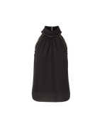 Veronica Beard Tanisha Silk Halter Top - Black