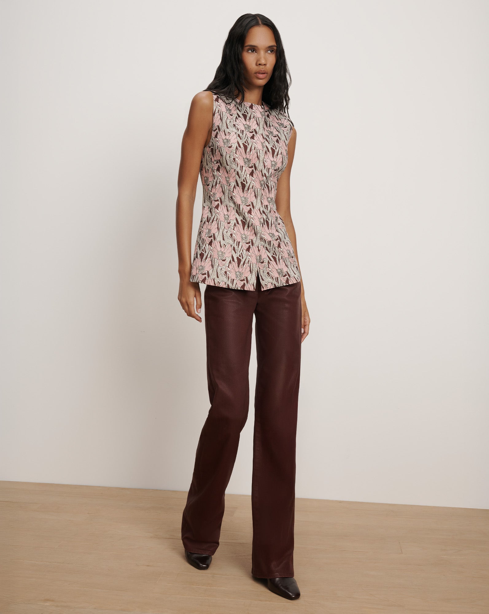 Veronica Beard Jessup Floral Vest - Raisin Multi