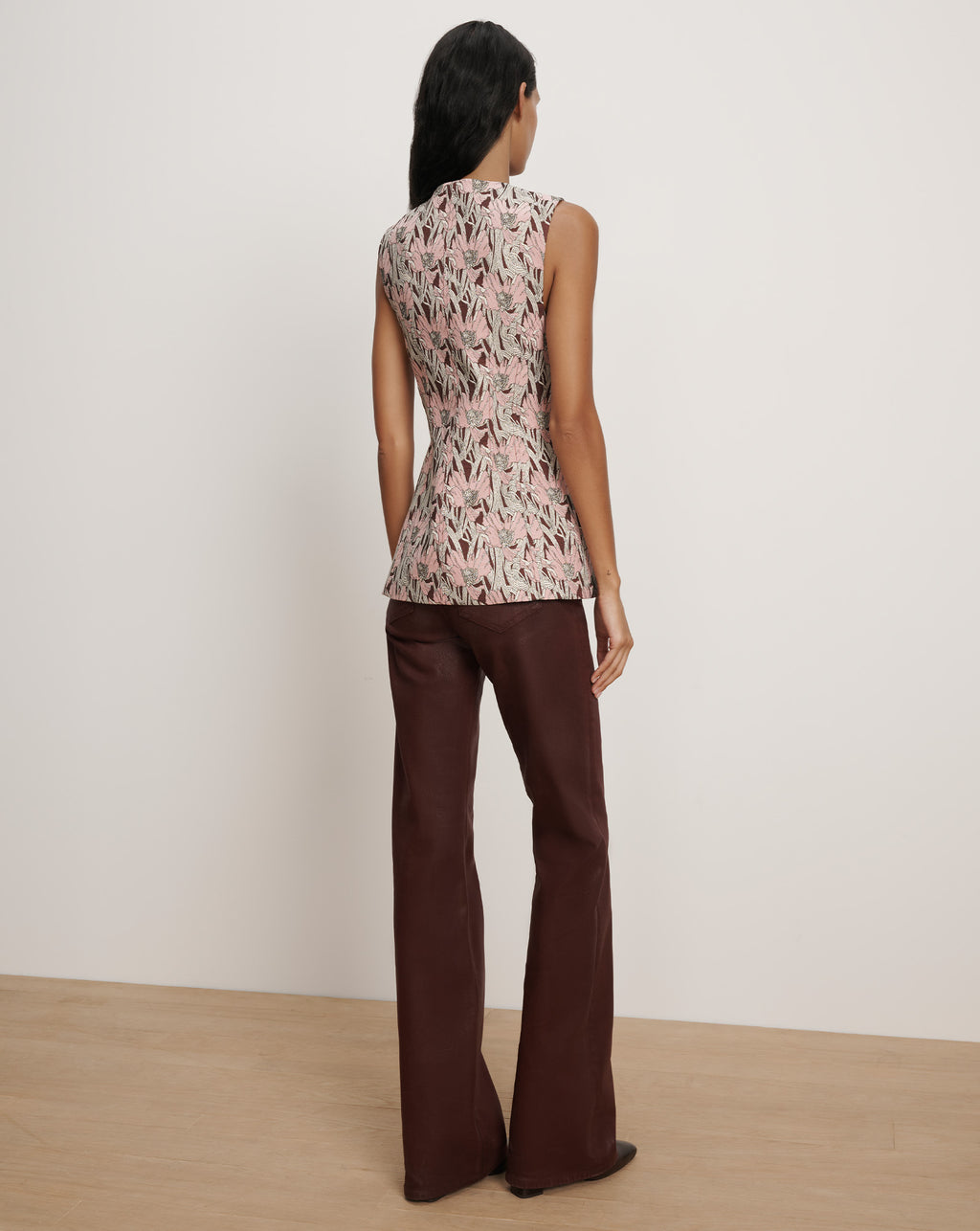 Veronica Beard Jessup Floral Vest - Raisin Multi