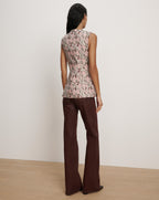 Veronica Beard Jessup Floral Vest - Raisin Multi