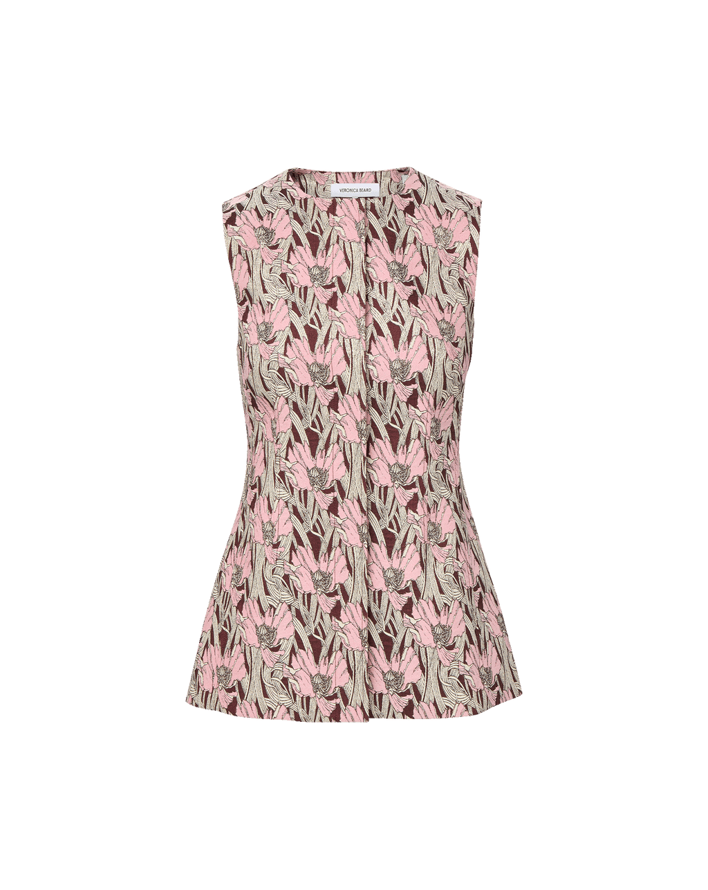 Veronica Beard Jessup Floral Vest - Raisin Multi