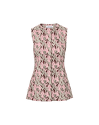 Veronica Beard Jessup Floral Vest - Raisin Multi