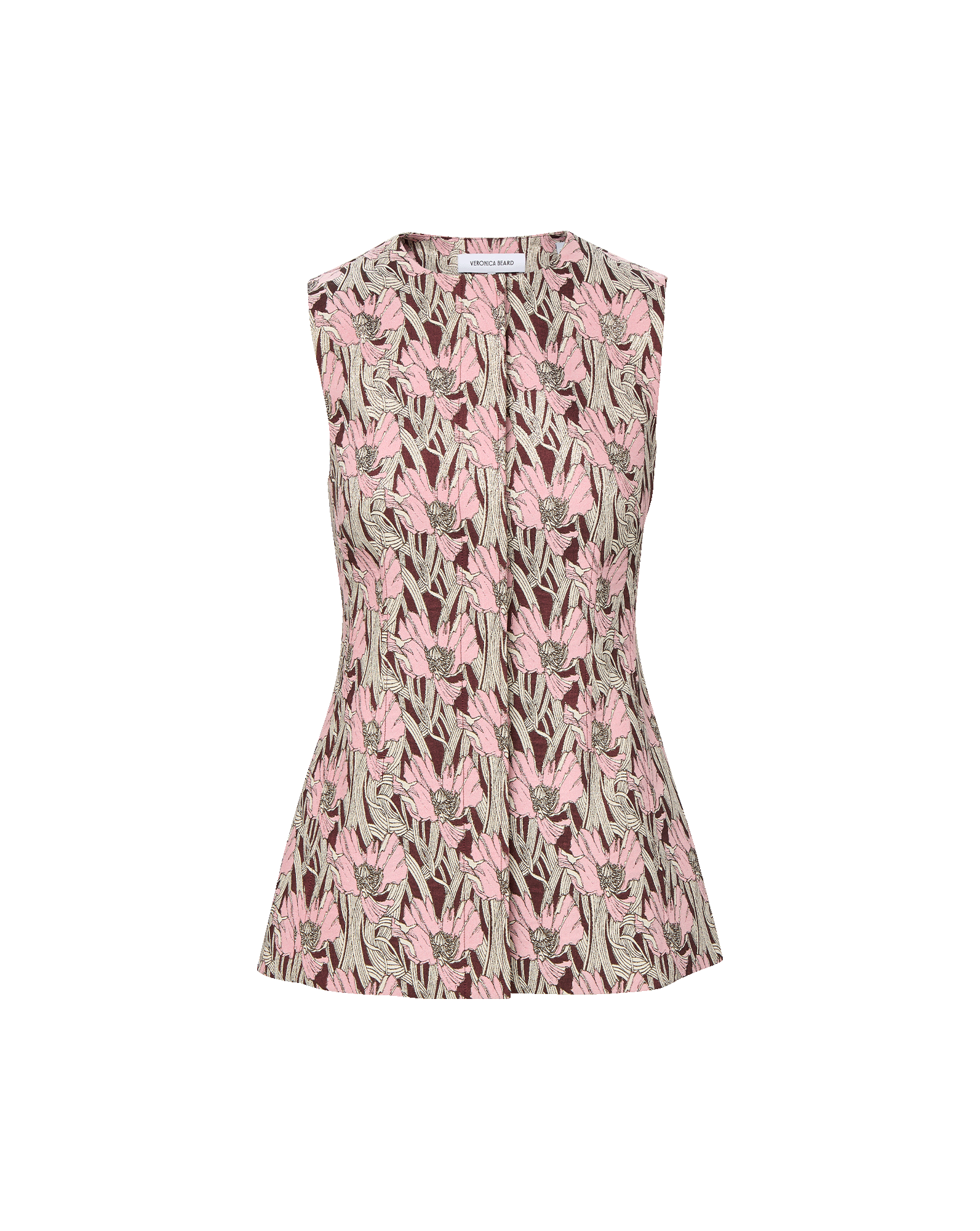 Veronica Beard Jessup Floral Vest - Raisin Multi