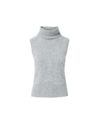 Veronica Beard Mazzy Brushed Cashmere Sleeveless Sweater Heather Grey