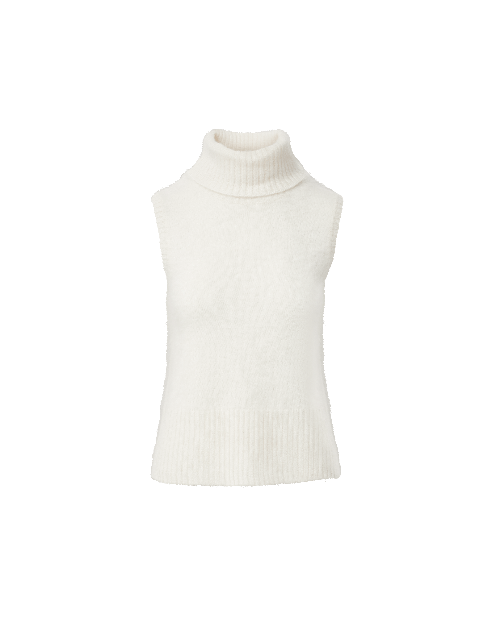 Veronica Beard Mazzy Brushed Cashmere Sleeveless Sweater Ivory