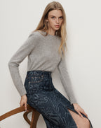 Veronica Beard Pippen Brushed Cashmere Pullover - Heather Grey