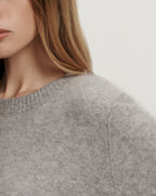 Veronica Beard Pippen Brushed Cashmere Pullover - Heather Grey