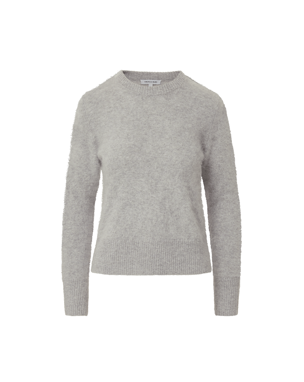 Veronica Beard Pippen Brushed Cashmere Pullover Heather Grey