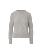 Veronica Beard Pippen Brushed Cashmere Pullover Heather Grey