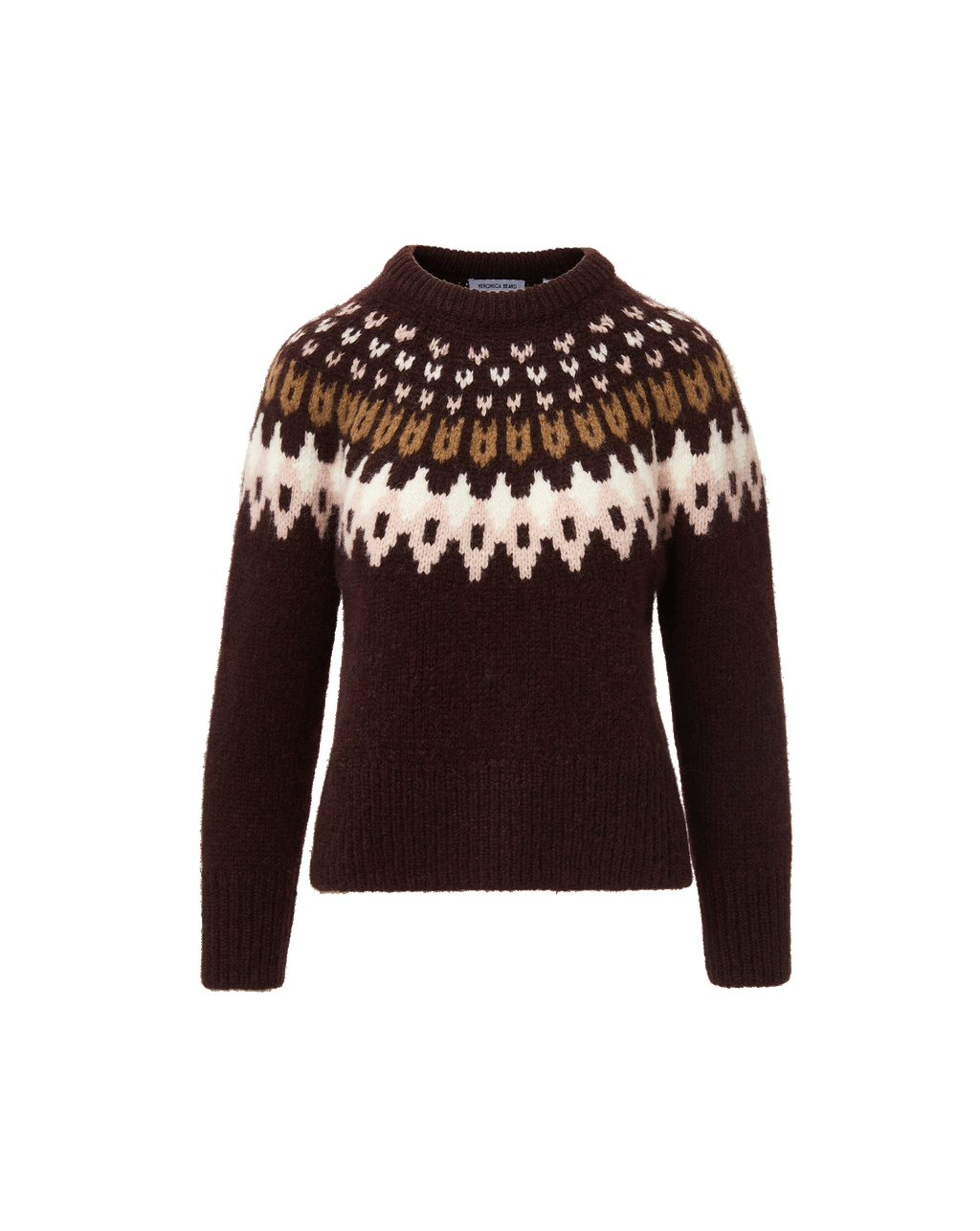 Veronica Beard Anne Fair Isle Sweater Raisin Multi