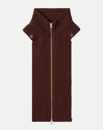 Veronica Beard Chalmers Cashmere Dickey - Raisin