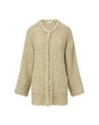 Veronica Beard Rozan Metallic Knit Jacket Gold
