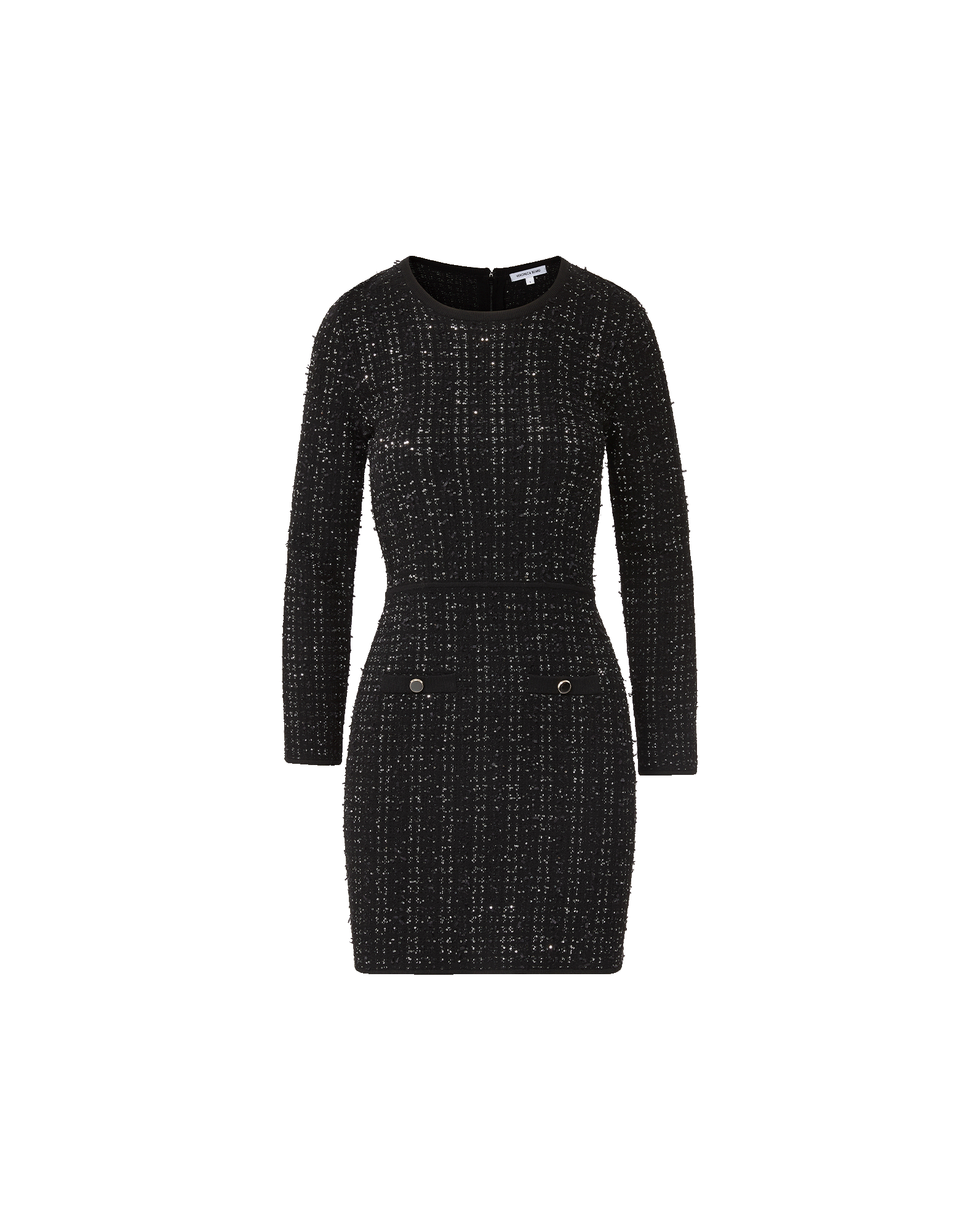 Veronica Beard Channing Knit Mini Dress Black