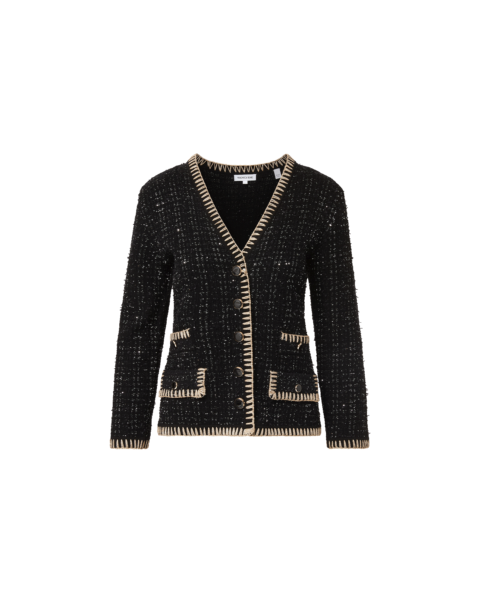 Veronica Beard Ceriani Tweed Jacket Black