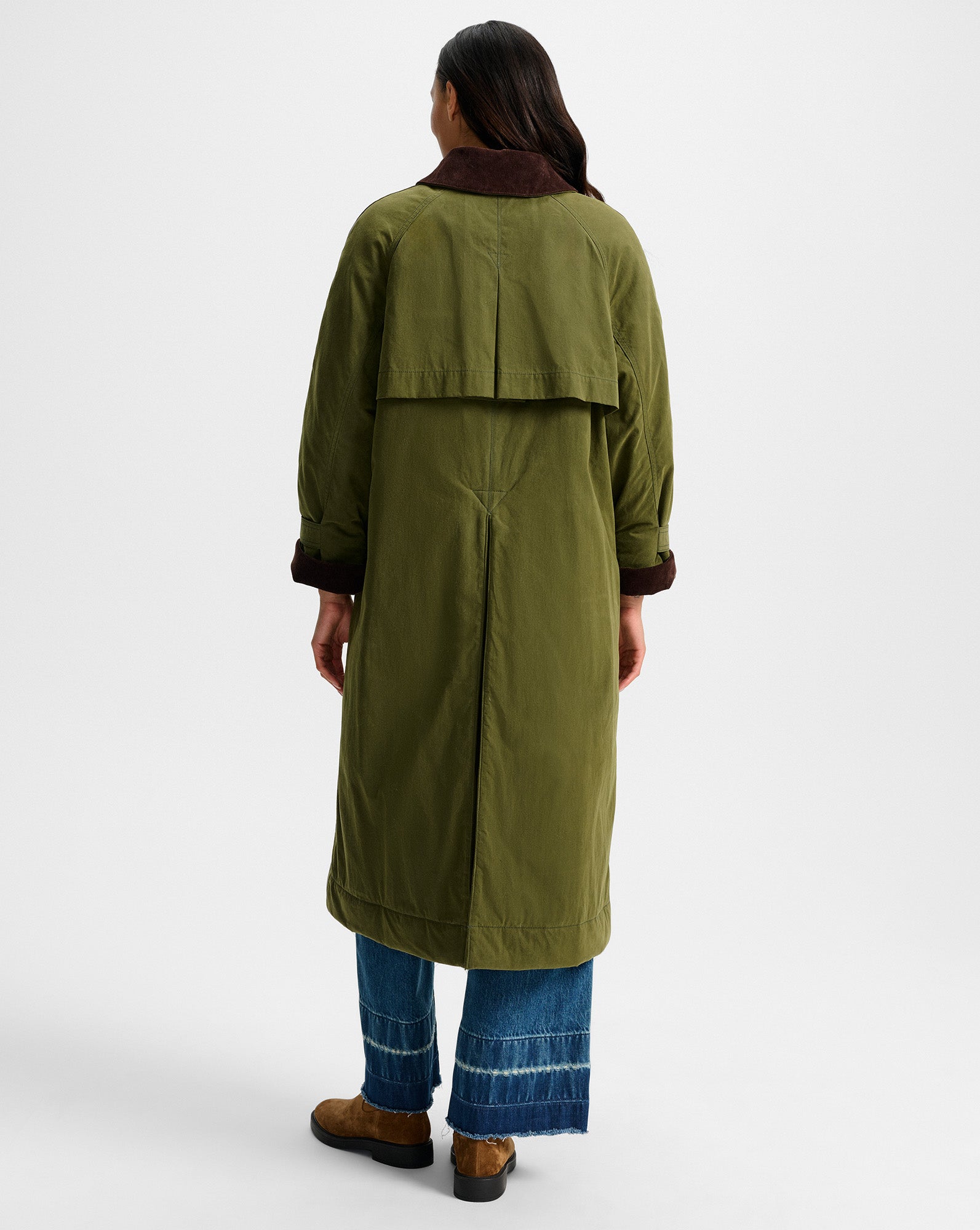 Veronica Beard Dietz Wax-Coated Field Coat - Army