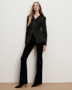 Veronica Beard Cynthia Satin Tailored Jacket - Black