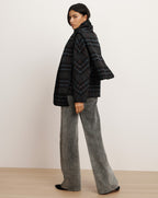Veronica Beard Martine Dickey Scarf Coat - Black Multi