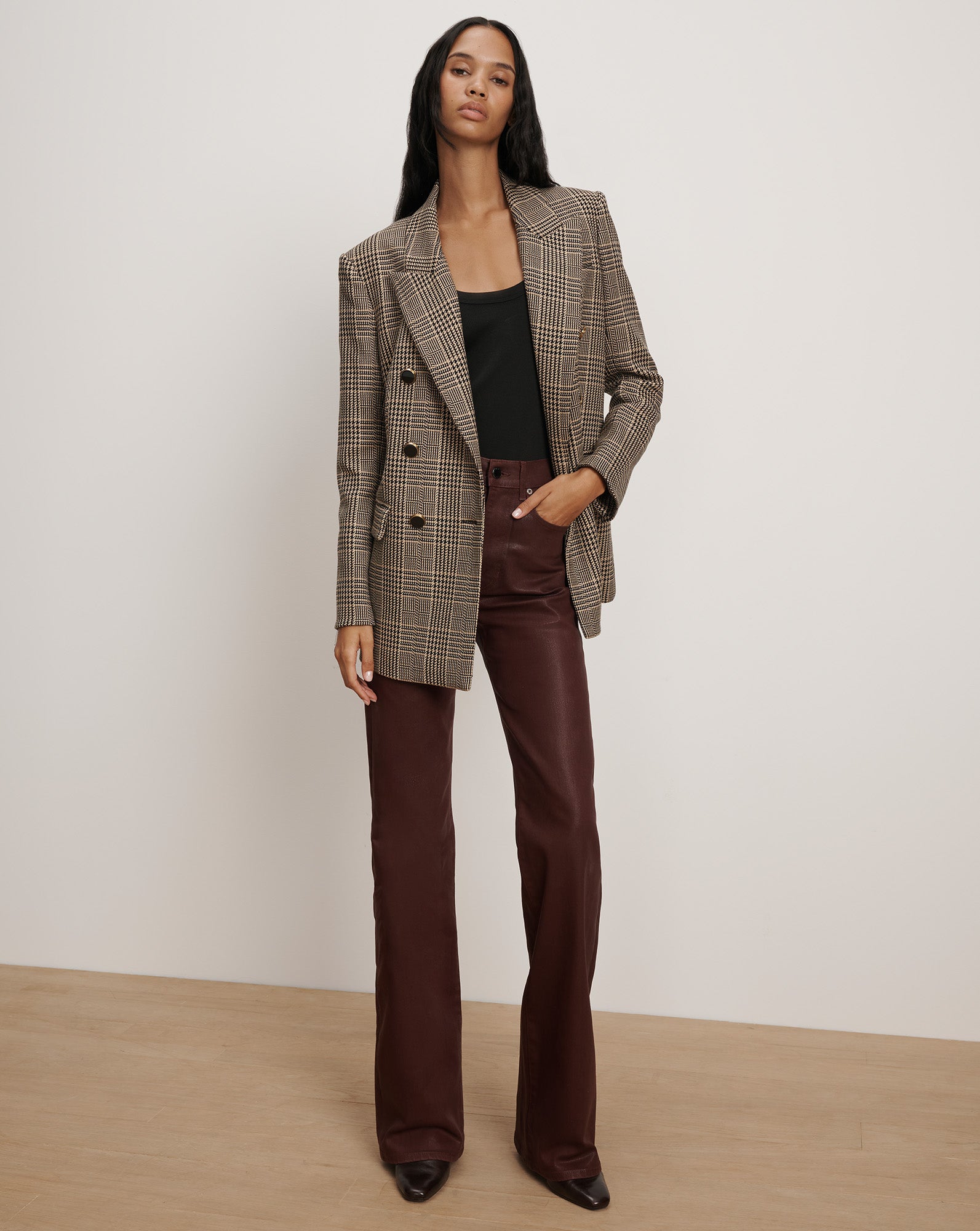Veronica Beard Rhys Houndstooth Dickey Jacket - Black Multi