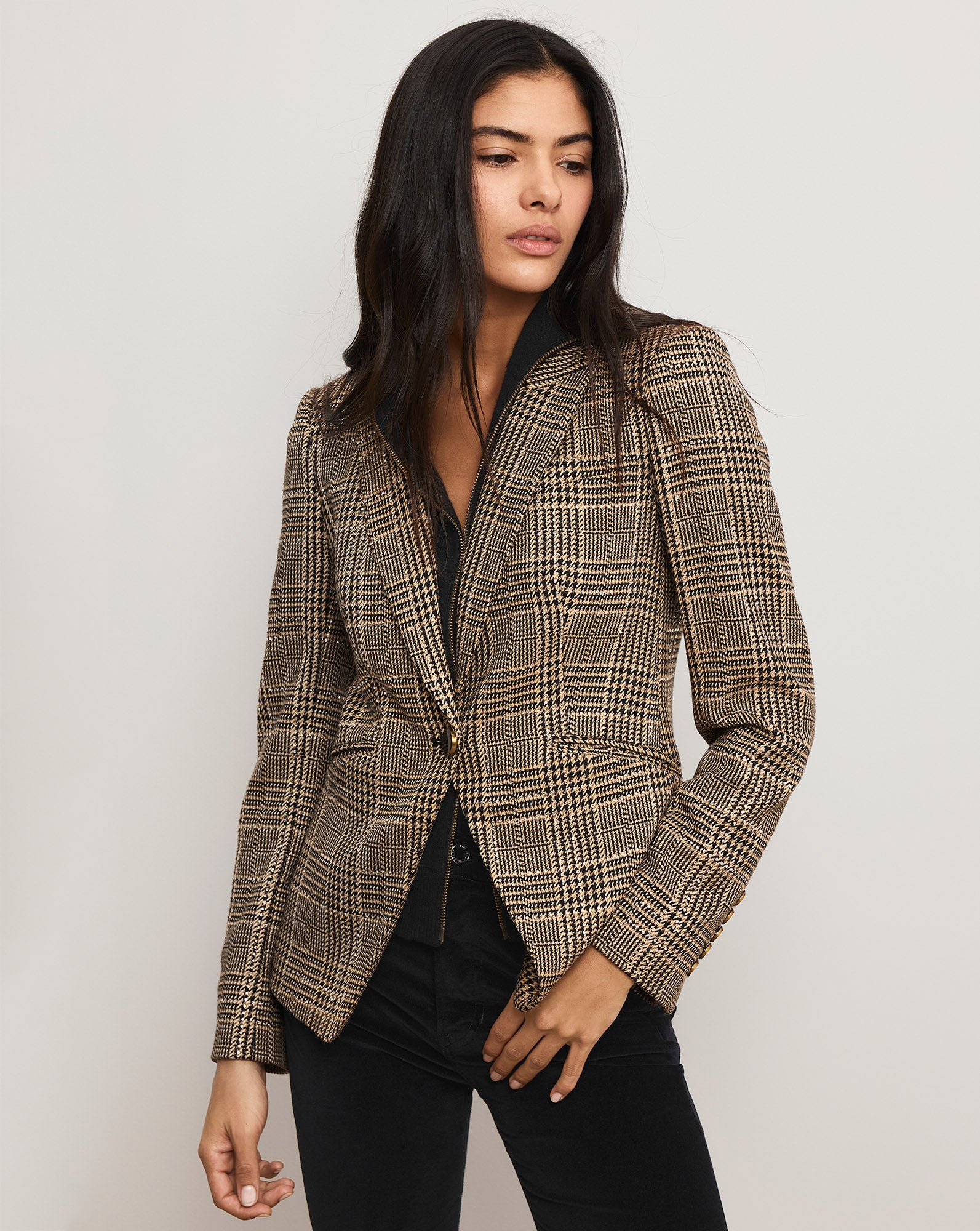 Veronica Beard Kendryn Embellished Dickey Jacket - Black Multi