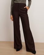 Veronica Beard Giovanna Wide-Leg Pant - Dark Currant Melange