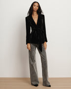 Veronica Beard Issel Velvet Jacket - Black