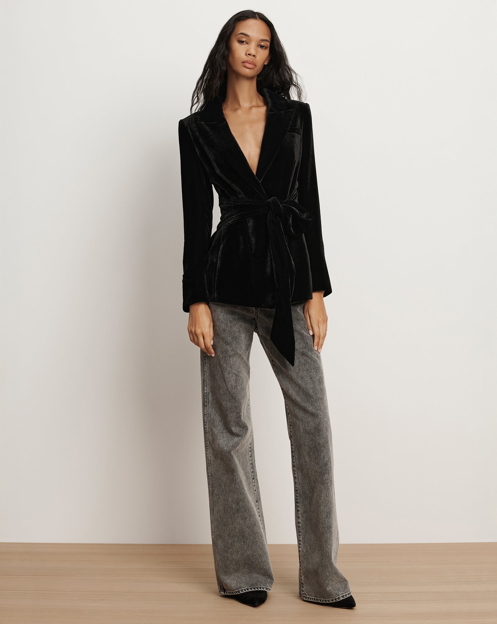 Veronica Beard Issel Velvet Jacket - Black