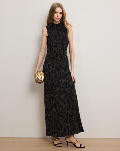 Veronica Beard Sylven Beaded Maxi Dress - Black