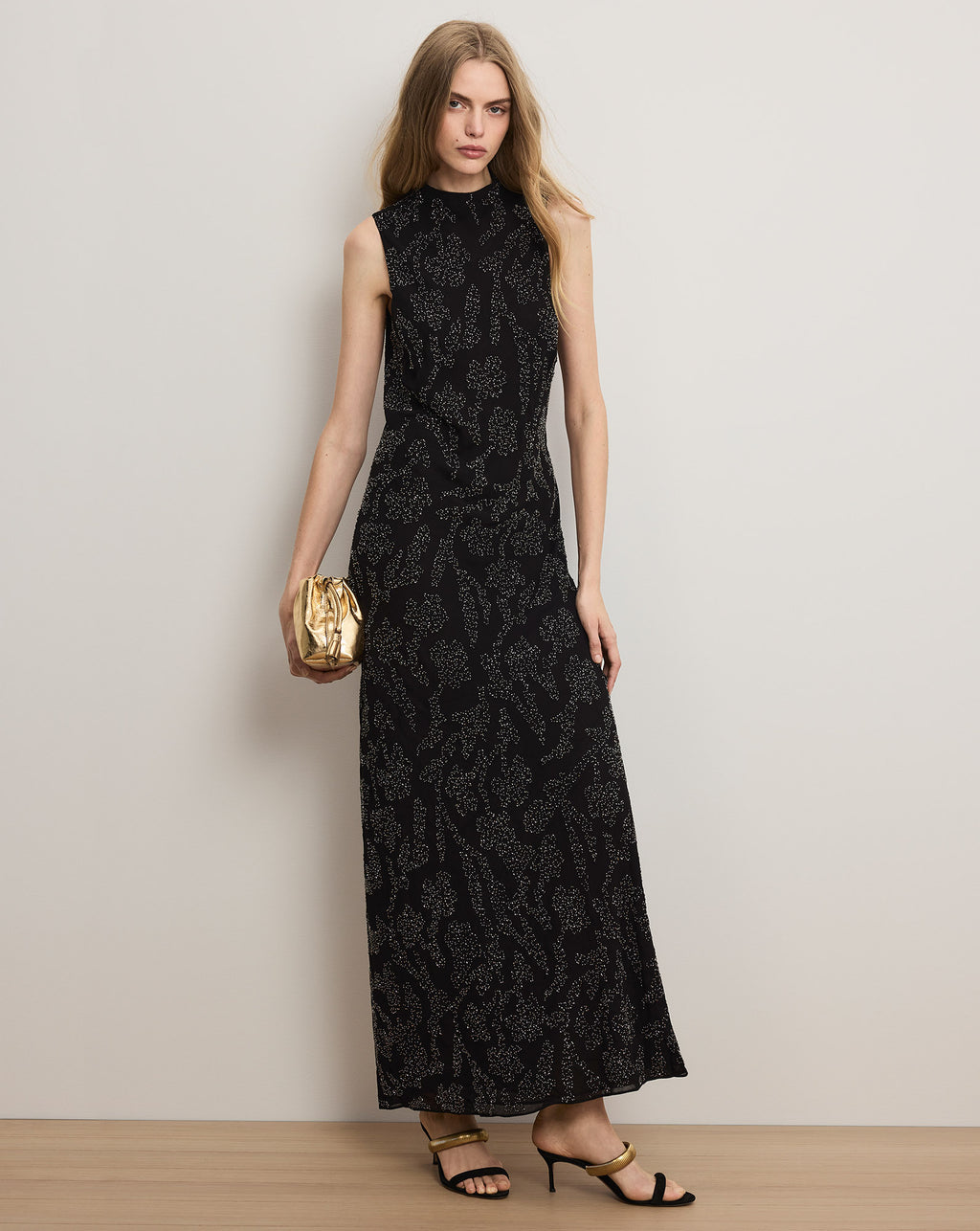 Veronica Beard Sylven Beaded Maxi Dress - Black