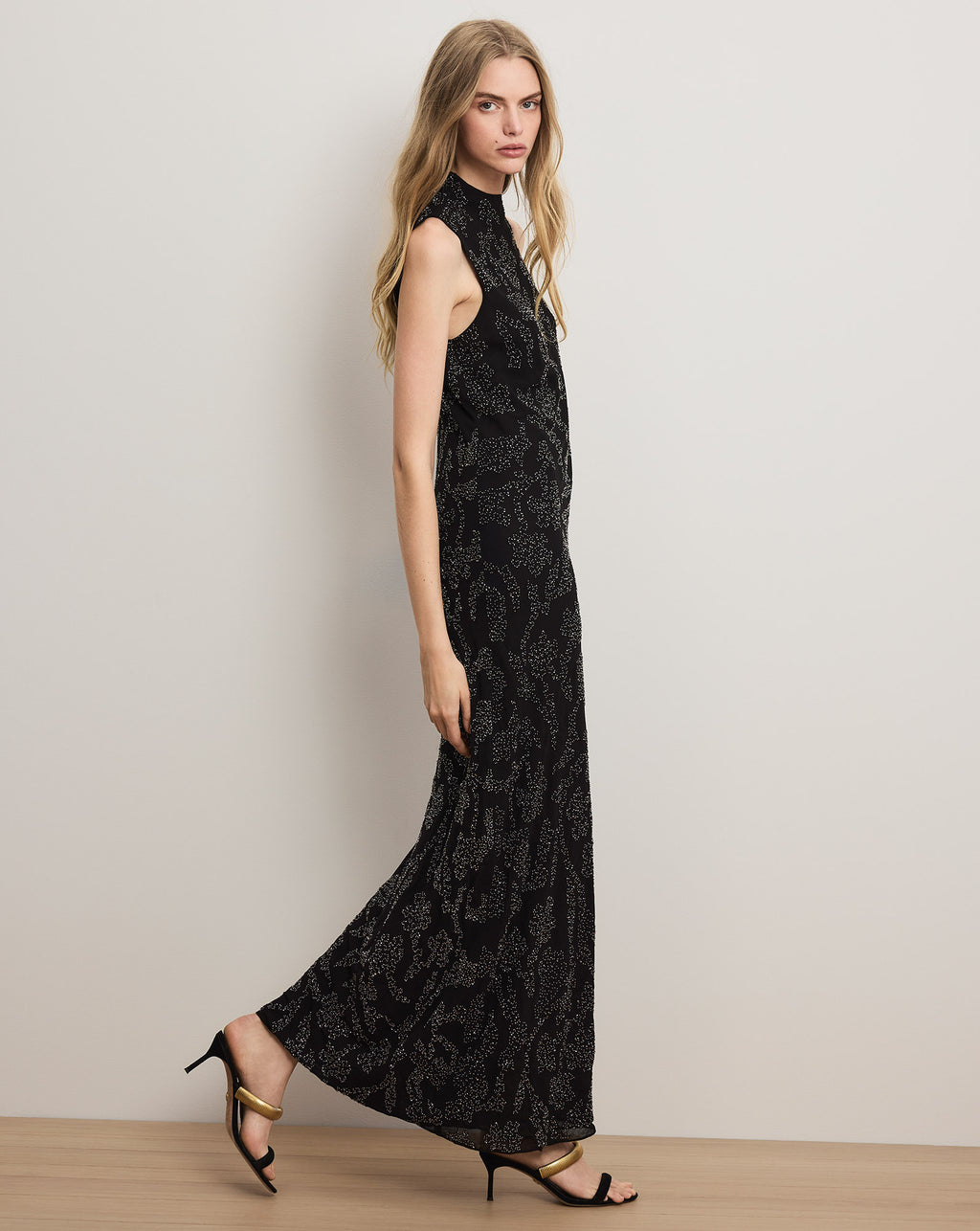 Veronica Beard Sylven Beaded Maxi Dress - Black